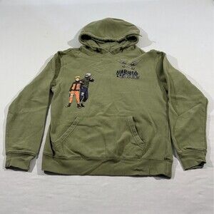 Naruto Shippuden Hoodie Naruto Kakashi  VizMedi Field Green Pullover Mens Sz S